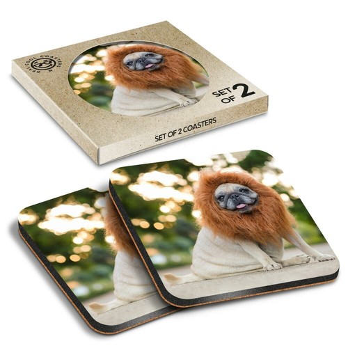 Boxed square coasters - boxed,