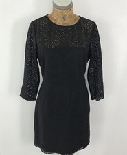 JACK WILLS DRESS 14 BLACK LACE