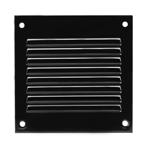 Black metal air vent grille - black,