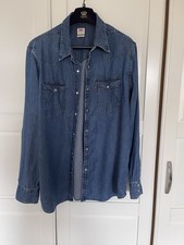 Levis Shirt XL Blue Pearl Snap