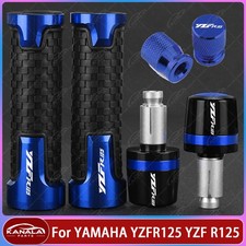 Handlebar 7/8" CNC Hand Grips Handle Bar End Cap For YAMAHA YZFR125 YZF R125