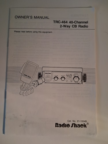 Radioshack trc 464 owners - radioshack, trc-464