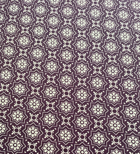 Plum viscose geometric floral - plum,