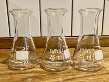10x 25ml Erlenmeyer Flask/ Shot Glass Laboratory Glassware