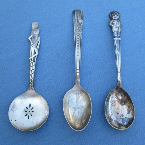 Vintage silver plate spoons - silver,