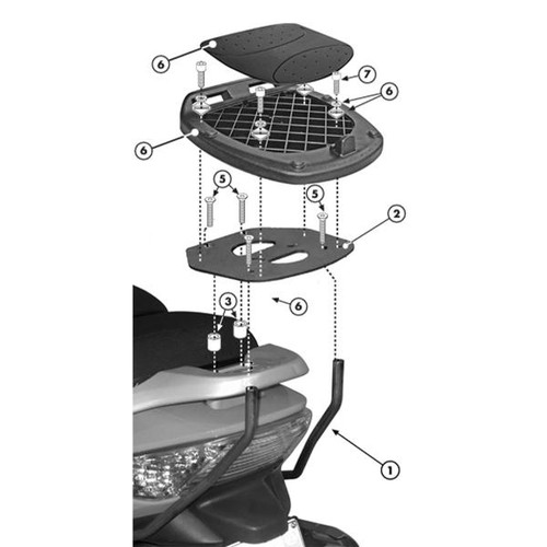 Rear rack kappa top cases - rack,