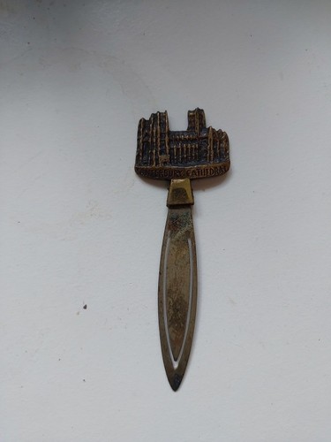 Brass metal bookmark - brass, bookmark-