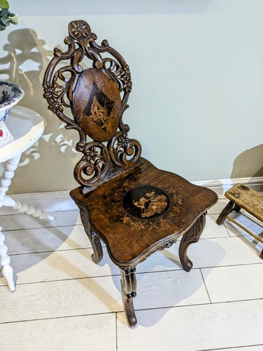 Antique marquetry chair - antique,
