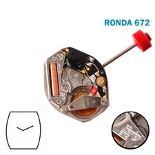 RONDA 672 Swiss Watch Movement, 2 Hands, Quartz Analog Movement.