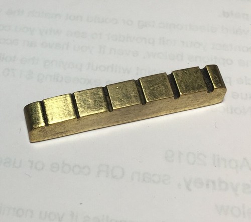 Brass slotted nut gold plated - brass,