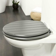 Grey Toilet Seat Wooden MDF