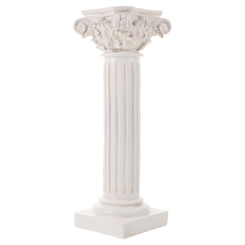 Beige resin roman column - beige,