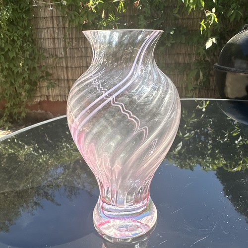 Vintage pink swirl glass - vintage,