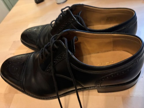 Loakes black leather smart - black,