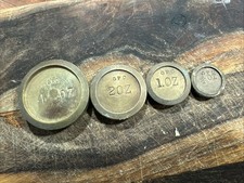 Vintage GPO Brass Weights Set