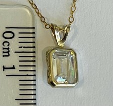 9ct Gold 375 CZ (8mm x 5mm