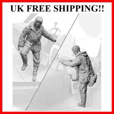 1/32 Resin Soldier Figure Model Kit Military Hobby Miniature Fighters Pilots ...