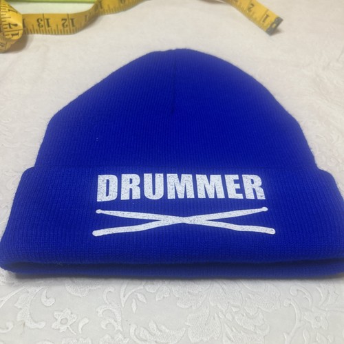 Drummer drum set band - drummer, beanie