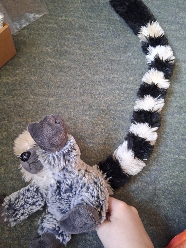 Ring tailed lemur plush - tailed,