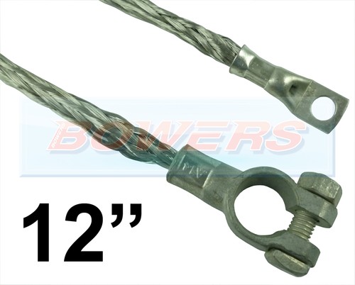 300mm car battery braided - 12",