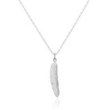 Silver Plated Feather Necklace