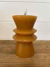 Wax LED Light Brown Candle with Flame Effect 14.5cm, 6h Timer