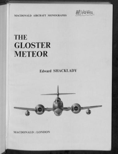 The gloster meteor - meteor, (macdonald