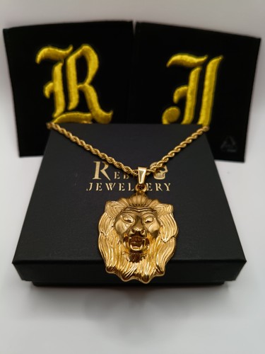 18k gold mens pendant necklace - 18k,