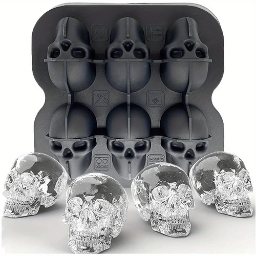 Skull ice ball mold - ice, silicone