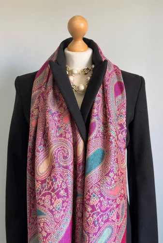 Pink scarf cashmere - pink,