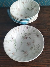 Wedgwood CAMPION Bone China Ribbed Fruit Soup Cereal Bowls 16cm