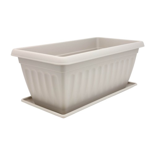 40cm taupe window box planter - taupe,
