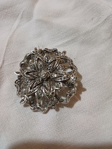 Vintage marcasite brooch - vintage,
