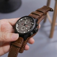 Retro mens quartz watch big - watch,