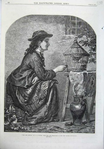 Original old antique print - original,