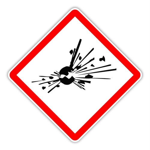 Explosive warning sign - 1,