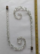 Vintage Chandelier Twisted Glass Arms Pair 12"