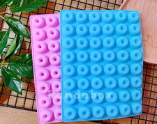 48 Cavity  Silicone Mini Donut Pan Mould Tray Chocolate Candy Making Muffin Mold