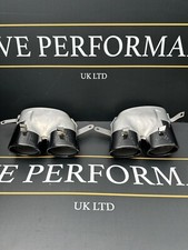 Audi A6 A7 To S6 S7 Stainless Steel Black Chrome Exhaust Tips Conversion 2015-18