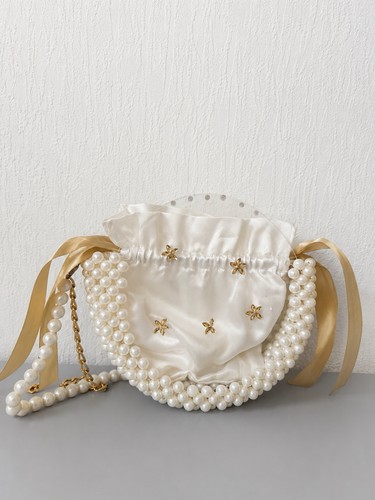 Handmade pearl beaded evening - handmade,