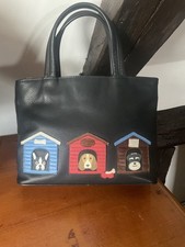Yoshi Black Leather Dogs In Kennels Bag Lovely Condition Inside And Out