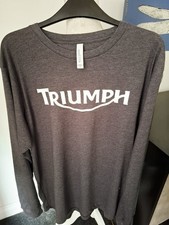 Triumph Men's Long Sleeve Tshirt  Extra Large Dark Grey Chest 44-46 Inch New