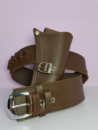 Leather gun holster belt - gun,