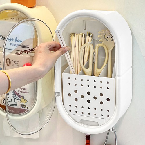 Wall mounted chopstick display - wall,