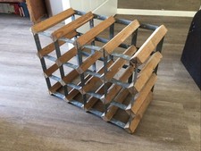 12 Bottle Pine And Metal Wine