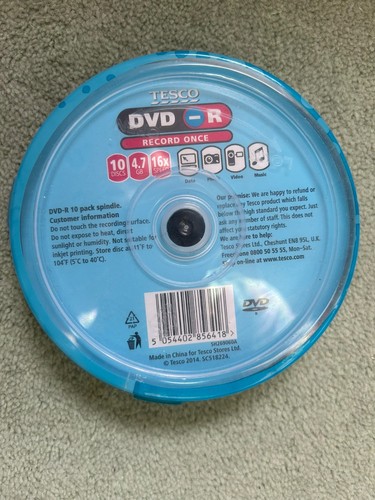 Tesco dvd discs packed - tesco,