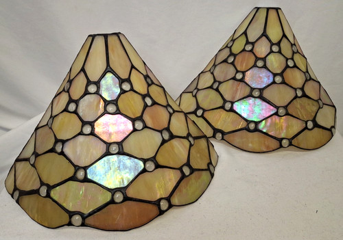 Pair vintage tiffany style - pair,