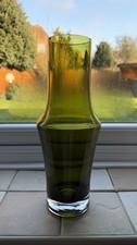 Riihimaki sommerso glass vase, sage green, model 1376 EX CON