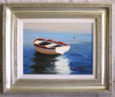 ORIG OIL PAINTING DORY BOAT