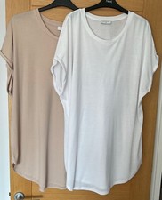 Matalan XL T shirts - White and Beige